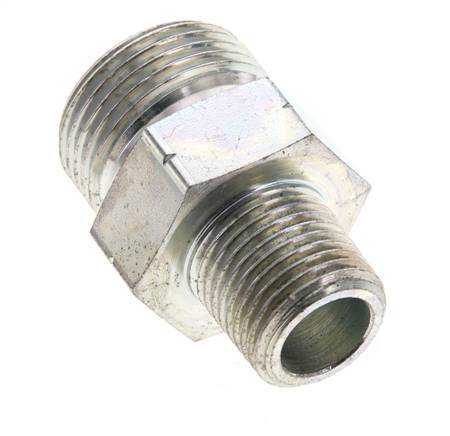 UN 1-3/16''-12 x 1/2'' NPT Verzinkt Stalen Borstnippel ORFS 400 Bar - Hydrauliek