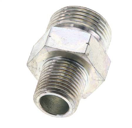 UN 1-3/16''-12 x 1/2'' NPT Verzinkt Stalen Borstnippel ORFS 400 Bar - Hydrauliek