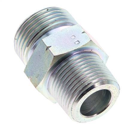UN 1-3/16''-12 x 3/4'' NPT Verzinkt Stalen Borstnippel ORFS 400 Bar - Hydrauliek