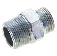 UN 1-3/16''-12 x 1'' NPT Verzinkt Stalen Borstnippel ORFS 400 Bar - Hydrauliek