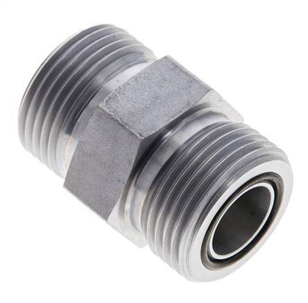 UN 1-3/16''-12 Verzinkt Stalen Borstnippel ORFS 400 Bar - Hydrauliek