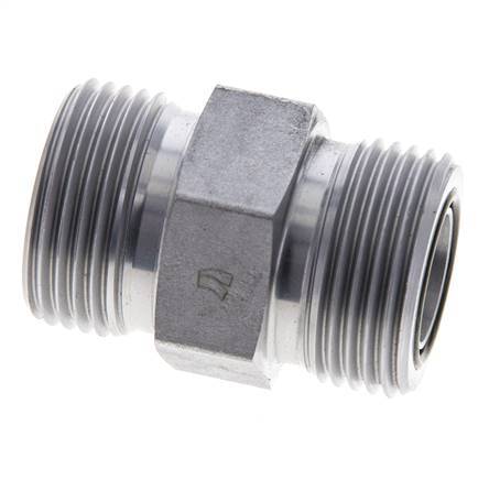 UN 1-3/16''-12 Verzinkt Stalen Borstnippel ORFS 400 Bar - Hydrauliek