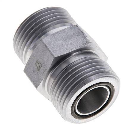 UN 1-3/16''-12 Verzinkt Stalen Borstnippel ORFS 400 Bar - Hydrauliek