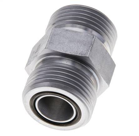 UN 1-3/16''-12 Verzinkt Stalen Borstnippel ORFS 400 Bar - Hydrauliek