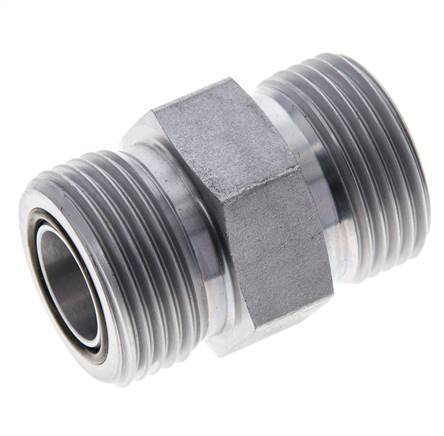 UN 1-3/16''-12 Verzinkt Stalen Borstnippel ORFS 400 Bar - Hydrauliek