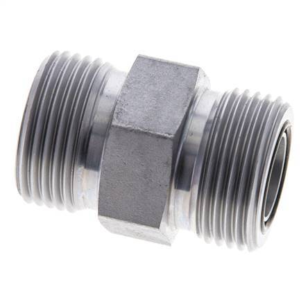 UN 1-3/16''-12 Verzinkt Stalen Borstnippel ORFS 400 Bar - Hydrauliek