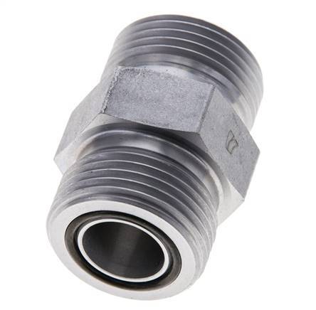 UN 1-3/16''-12 Verzinkt Stalen Borstnippel ORFS 400 Bar - Hydrauliek