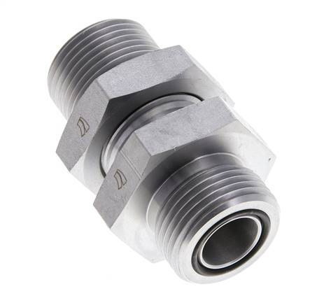 UN 1-3/16''-12 Buitendraad Verzinkt Stalen Schotdoorvoer Koppeling ORFS 400 Bar - Hydrauliek