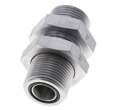 UN 1-3/16''-12 Buitendraad Verzinkt Stalen Schotdoorvoer Koppeling ORFS 400 Bar - Hydrauliek