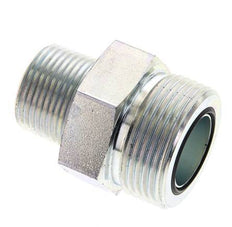 UN 1-7/16''-12 x 3/4'' NPT Verzinkt Stalen Borstnippel ORFS 400 Bar - Hydrauliek