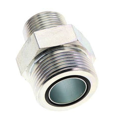 UN 1-7/16''-12 x 3/4'' NPT Verzinkt Stalen Borstnippel ORFS 400 Bar - Hydrauliek