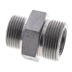 UN 1-7/16''-12 x UN 1-3/16''-12 Zinc plated Steel Double Nipple ORFS 400 Bar - Hydraulic