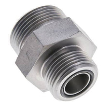 UN 1-7/16''-12 x UN 1-3/16''-12 Zinc plated Steel Double Nipple ORFS 400 Bar - Hydraulic