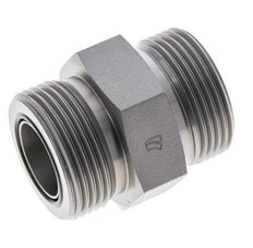 UN 1-7/16''-12 Zinc plated Steel Double Nipple ORFS 400 Bar - Hydraulic