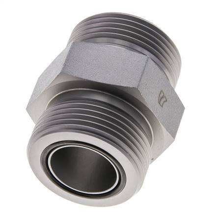 UN 1-7/16''-12 Verzinkt Stalen Borstnippel ORFS 400 Bar - Hydrauliek