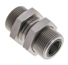 UN 1-7/16''-12 Buitendraad Verzinkt Stalen Schotdoorvoer Koppeling ORFS 400 Bar - Hydrauliek