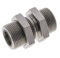 UN 1-7/16''-12 Buitendraad Verzinkt Stalen Schotdoorvoer Koppeling ORFS 400 Bar - Hydrauliek