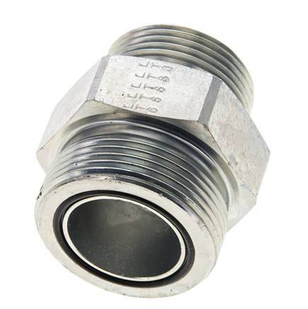 UN 1-11/16''-12 x UN 1-7/16''-12 Verzinkt Stalen Borstnippel ORFS 250 Bar - Hydrauliek