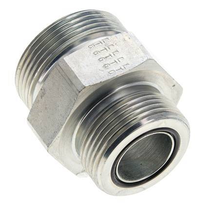 UN 1-11/16''-12 x UN 1-7/16''-12 Verzinkt Stalen Borstnippel ORFS 250 Bar - Hydrauliek