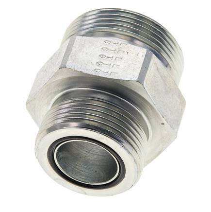UN 1-11/16''-12 x UN 1-7/16''-12 Verzinkt Stalen Borstnippel ORFS 250 Bar - Hydrauliek