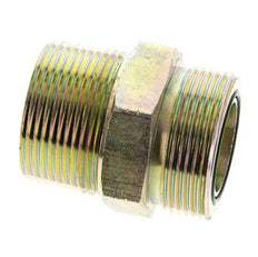 UN 1-11/16''-12 x 1 1/4'' NPT Zinc plated Steel Double Nipple ORFS 250 Bar - Hydraulic