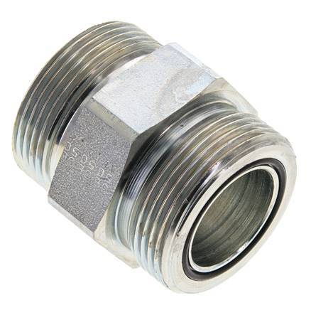 UN 1-11/16''-12 Verzinkt Stalen Borstnippel ORFS 250 Bar - Hydrauliek