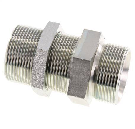 G 1 1/2'' Verzinkt Stalen Schotdoorvoer Borstnippel 190 Bar - Hydrauliek