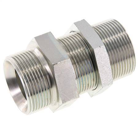 G 1 1/2'' Verzinkt Stalen Schotdoorvoer Borstnippel 190 Bar - Hydrauliek