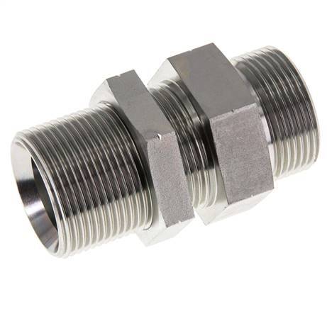 G 1 1/4'' Verzinkt Stalen Schotdoorvoer Borstnippel 190 Bar - Hydrauliek