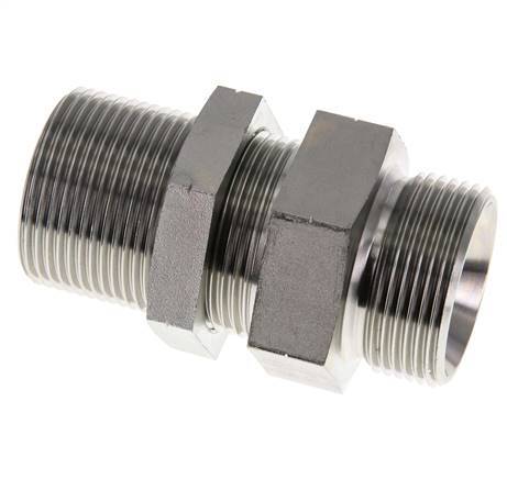 G 1 1/4'' Verzinkt Stalen Schotdoorvoer Borstnippel 190 Bar - Hydrauliek