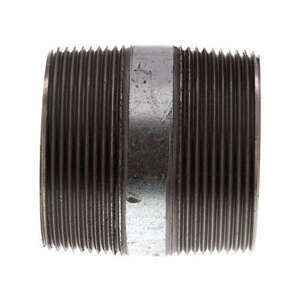 R 2'' Zinc plated Steel Double Pipe Nipple 50 Bar DIN 2982 - 60mm