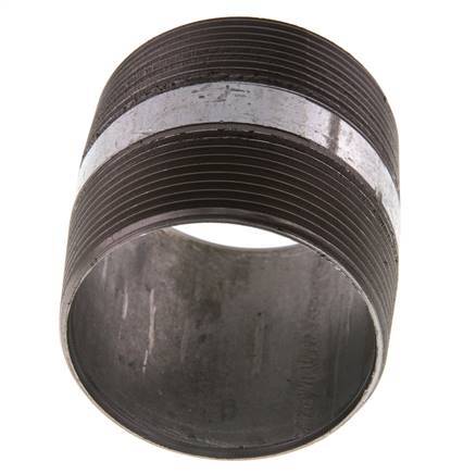 R 2'' Zinc plated Steel Double Pipe Nipple 50 Bar DIN 2982 - 60mm