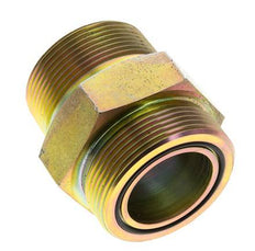 UN 2''-12 x 1 1/2'' NPT Zinc plated Steel Double Nipple ORFS 250 Bar - Hydraulic