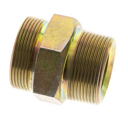 UN 2''-12 x 1 1/2'' NPT Verzinkt Stalen Borstnippel ORFS 250 Bar - Hydrauliek