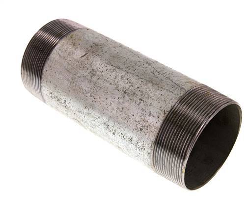 R 3'' Zinc plated Steel Double Pipe Nipple 50 Bar DIN 2982 - 200mm