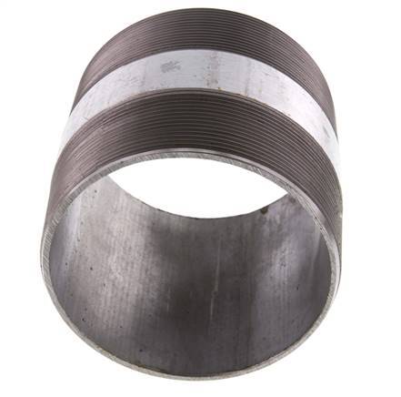 R 4'' Zinc plated Steel Double Pipe Nipple 50 Bar DIN 2982 - 100mm