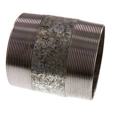 R 4'' Zinc plated Steel Double Pipe Nipple 50 Bar DIN 2982 - 120mm
