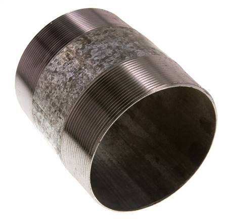 R 4'' Zinc plated Steel Double Pipe Nipple 50 Bar DIN 2982 - 120mm