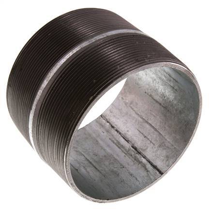 R 4'' Zinc plated Steel Double Pipe Nipple 50 Bar DIN 2982 - 80mm