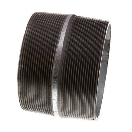 R 4'' Zinc plated Steel Double Pipe Nipple 50 Bar DIN 2982 - 80mm