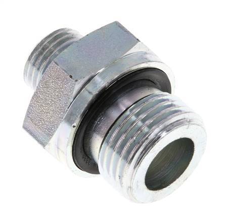 UNF 9/16''-18 x G 1/2'' Verzinkt Stalen Borstnippel ORFS 630 Bar - Hydrauliek