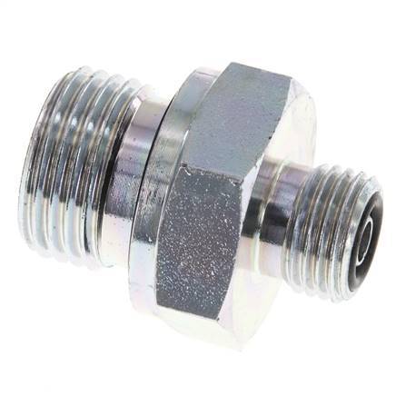 UNF 9/16''-18 x G 1/2'' Verzinkt Stalen Borstnippel ORFS 630 Bar - Hydrauliek