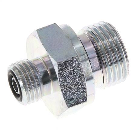 UNF 9/16''-18 x G 1/2'' Verzinkt Stalen Borstnippel ORFS 630 Bar - Hydrauliek