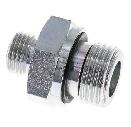 UNF 9/16''-18 x G 1/2'' Verzinkt Stalen Borstnippel ORFS 630 Bar - Hydrauliek