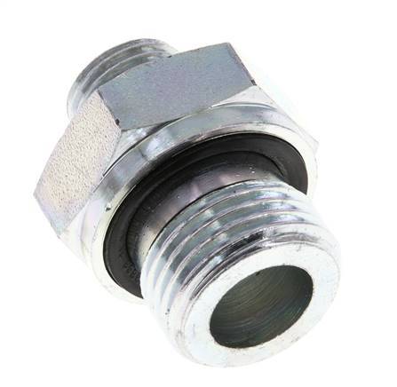 UNF 9/16''-18 x G 1/2'' Verzinkt Stalen Borstnippel ORFS 630 Bar - Hydrauliek