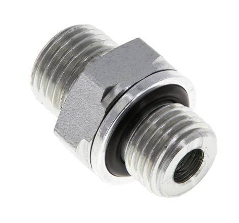 UNF 9/16''-18 x G 1/4'' Verzinkt Stalen Borstnippel ORFS 630 Bar - Hydrauliek