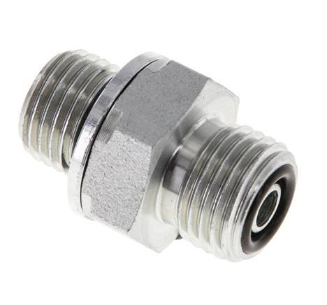 UNF 9/16''-18 x G 1/4'' Verzinkt Stalen Borstnippel ORFS 630 Bar - Hydrauliek