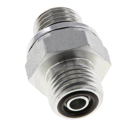 UNF 9/16''-18 x G 1/4'' Verzinkt Stalen Borstnippel ORFS 630 Bar - Hydrauliek