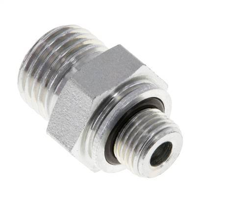 UNF 9/16''-18 x G 1/8'' Verzinkt Stalen Borstnippel ORFS 630 Bar - Hydrauliek