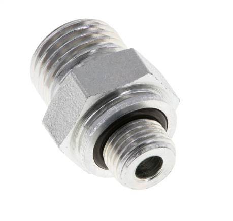 UNF 9/16''-18 x G 1/8'' Verzinkt Stalen Borstnippel ORFS 630 Bar - Hydrauliek